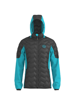 STEPHAN MAN HYBRID JACKET ENAMEL BLUE BLACK 